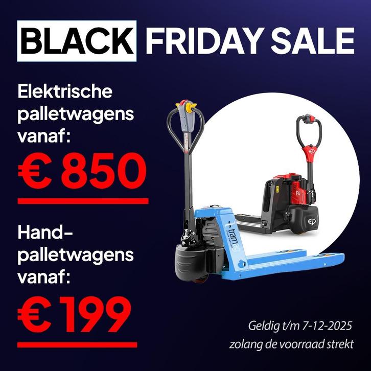 Black Friday Uitverkoop – uit voorraad, laagste prijs!, Doe-het-zelf en Verbouw, Palletwagens en Pompwagens, Nieuw, Ophalen of Verzenden
