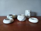 Set marmeren kandelaars, jaren 80., Overige materialen, Overige kleuren, Ophalen of Verzenden, Zo goed als nieuw