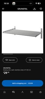 Ikea Grundtal Droogrek, Huis en Inrichting, Badkamer | Badtextiel en Accessoires, Ophalen, Zo goed als nieuw, Grijs, Handdoekenrek