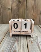 Houten kalender wit, Diversen, Kalenders, Ophalen of Verzenden, Maandkalender, Nieuw