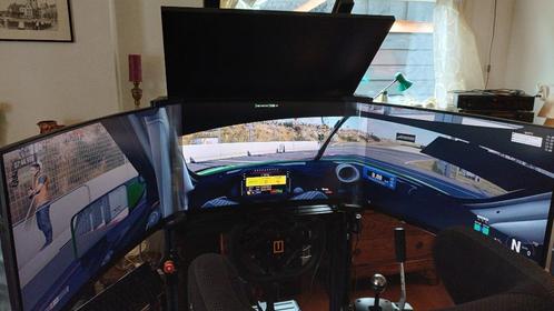 triple monitor setup simracing simlab, Computers en Software, Joysticks, Zo goed als nieuw, Ophalen