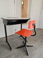 Vintage Marko schooltafel + stoel set, Ophalen, Gebruikt, Bureau