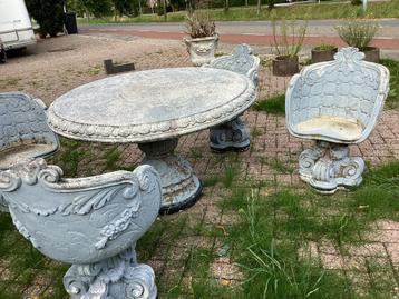 Vintage Tuinset - Tafel & 4 Stoelen beschikbaar voor biedingen