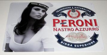 PERONI BIER : Metalen Bord Peroni - Birra Superiore beschikbaar voor biedingen