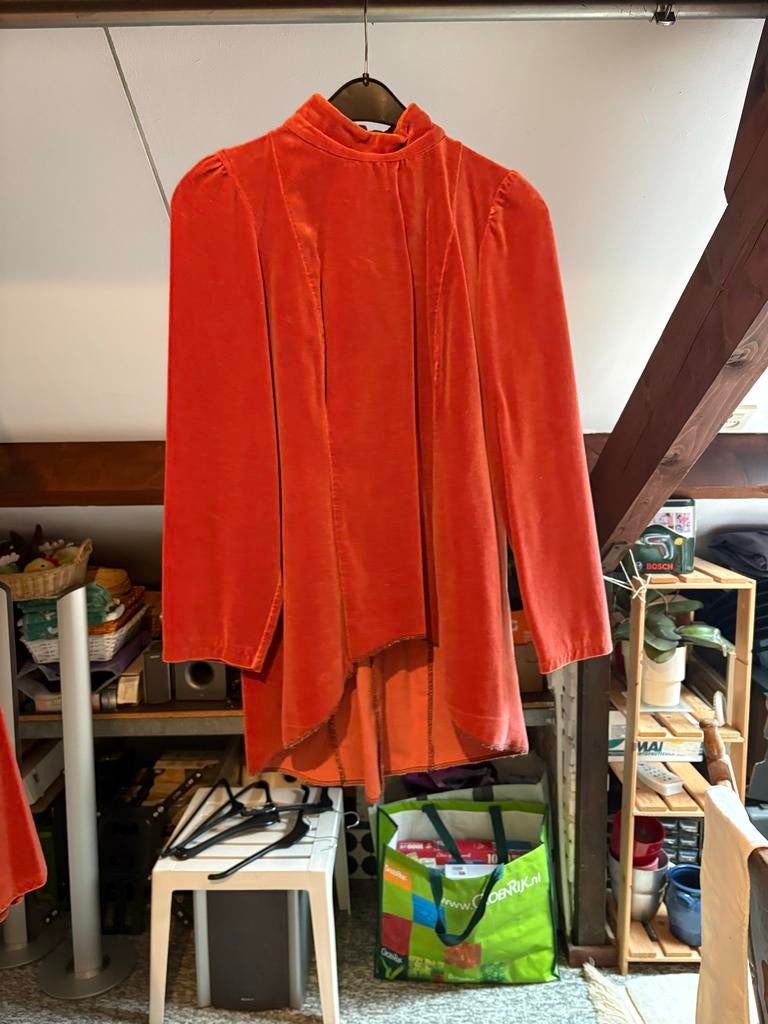 Zelfgemaakt Dames Cowboy Pak, Ophalen, Maat 42/44 (L), Oranje, Knielengte