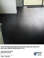 Waterbestendig Laminaat Zwart Eiken 12mm dik met 4V-groev, Huis en Inrichting, Stoffering | Vloerbedekking, 75 m² of meer, Zwart