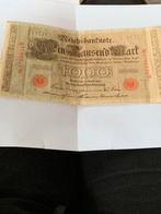 Reichsbanknote. 1000 Mark biljet., Duitsland, Ophalen of Verzenden