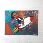 Schilderij Black Richie Rich- To the Moon!, Ophalen of Verzenden