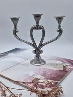 Vintage Chroom Kandelaar - Drie-armig, Huis en Inrichting, Woonaccessoires | Kandelaars en Kaarsen, Gebruikt, Ophalen of Verzenden