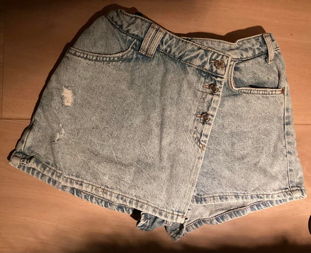 leuke spijker broek/rokje (skort) maat 152 Zara, Meisje, Ophalen of Verzenden, Zo goed als nieuw, Zara