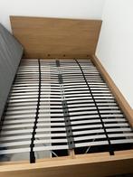 Ikea Malm Bed 140x200 met Opberglades and bed board, Huis en Inrichting, Slaapkamer | Bedden, Ophalen, Gebruikt, Bruin, 140 cm