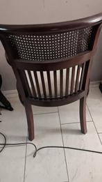 Houten stoel met rieten details, Huis en Inrichting, Stoelen, Gebruikt, Bruin, Klassiek, Ophalen of Verzenden