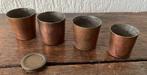 Vier kleine koperen bekertjes, Ophalen of Verzenden, Koper