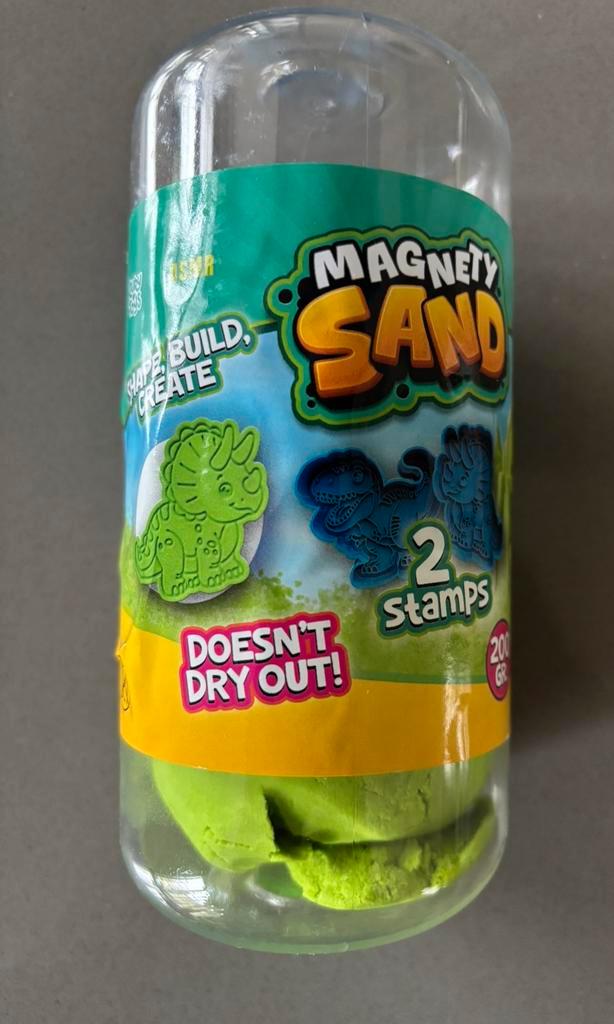 Magnetisch Zand, incl. 2 Dino Vormpjes - NIEUW!, Kinderen en Baby's, Speelgoed | Educatief en Creatief, Nieuw, Ontdekken, Ophalen of Verzenden