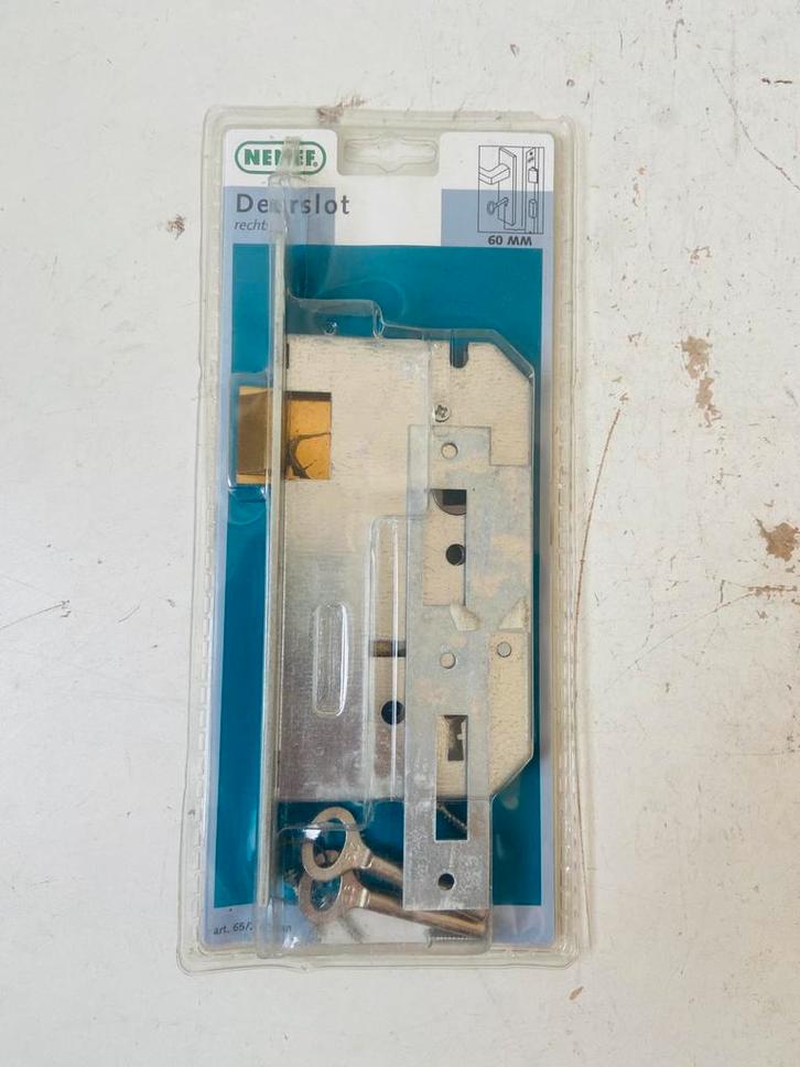 Nemef deurslot klavierslot 65/2 60mm, Doe-het-zelf en Verbouw, Deuren en Horren, Nieuw, Overige typen, Metaal, Ophalen of Verzenden