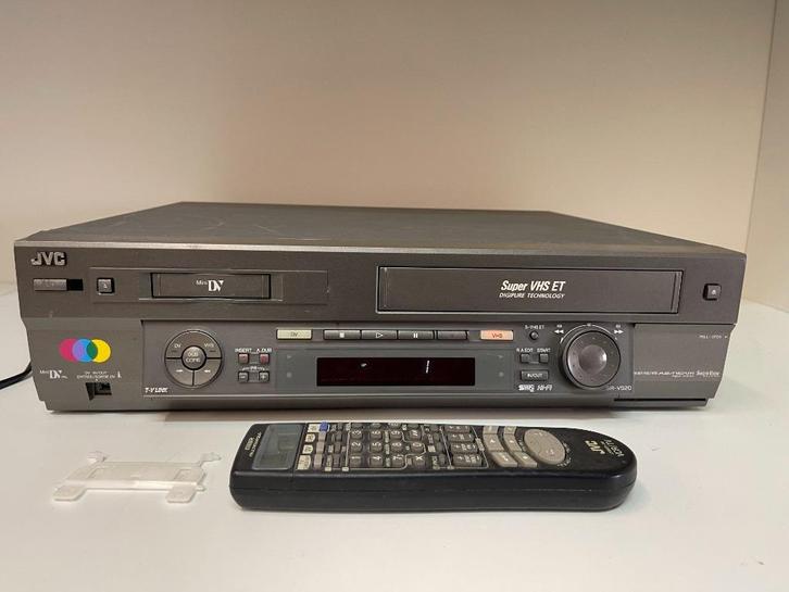 JVC SR-VS20E Mini DV/S combi VHS VCR+afstandbediening-Defect, Audio, Tv en Foto, Videospelers, Gebruikt, VHS-speler of -recorder