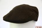 Platte pet Hawkins vissengraat bruin maat 58, 59 en 60 nieuw, Nieuw, Ophalen of Verzenden, Pet, 58 of 59 cm (L, 7¼ of ⅜ inch)
