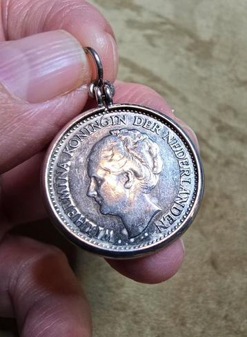 Zilveren Halve Gulden 1930 Munt Hanger beschikbaar voor biedingen