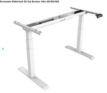 Euroseats elektrisch verstelbaar zit-sta bureau 140 x 80 wit beschikbaar voor biedingen