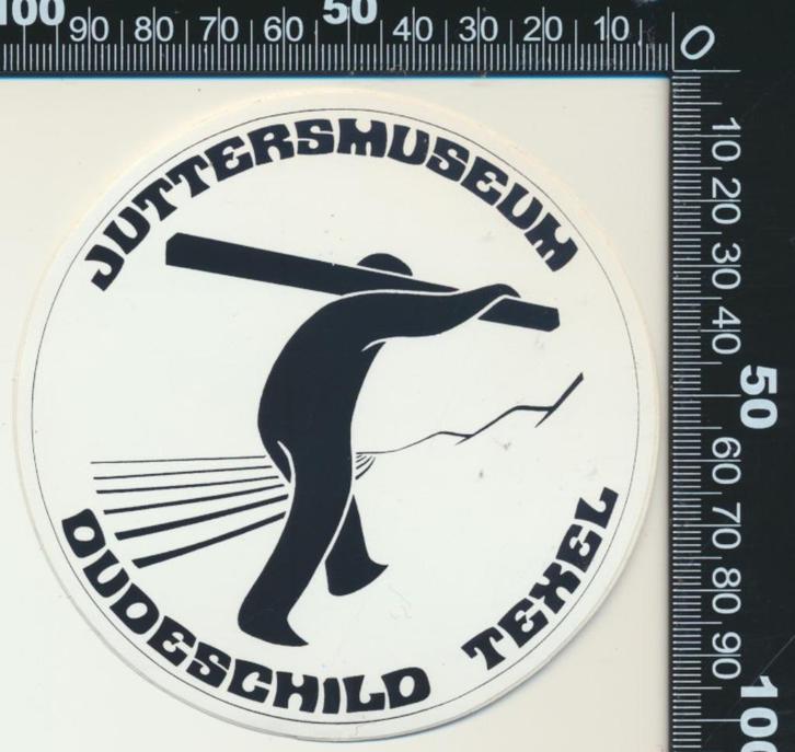 Sticker: Juttersmuseum Oudeschild - Texel, Verzamelen, Stickers, Zo goed als nieuw, Bedrijf of Vereniging, Ophalen of Verzenden