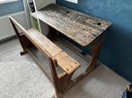 Vintage houten kinder bureau (Frans), Huis en Inrichting, Bureaus, Ophalen, Gebruikt, Bureau