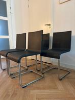 4 Vitra stoelen - Zwart - Goede staat, Huis en Inrichting, Stoelen, Ophalen, Kunststof, Gebruikt, Zwart