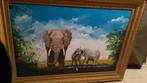 Schilderij - Olifanten - handgemaakt -, Ophalen
