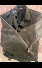 Vintage leren jas, Kleding | Dames, Jassen | Zomer, Ophalen of Verzenden, Gedragen, Zwart