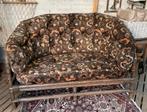 Vintage manou bank met in topstaat originele kussens en stof, Ophalen