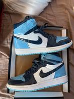Jordan 1 High Blauw/Wit Maat 41, Ophalen, Gedragen, Blauw, Sneakers of Gympen