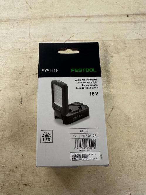 Festool 18V | Accu LED-werklamp | SYSLITE | KAL C - 578128, Doe-het-zelf en Verbouw, Bouwverlichting, Nieuw, Minder dan 50 watt