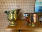 Twee messing potten, Antiek en Kunst, Antiek | Koper en Brons, Ophalen