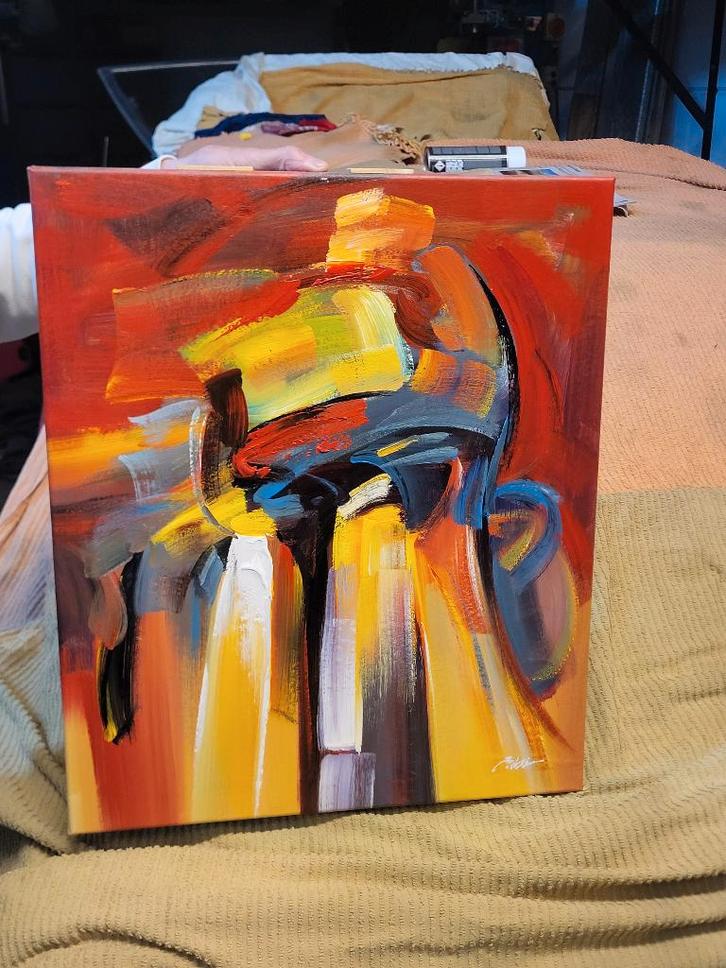 Abstracte schilderijen, Antiek en Kunst, Kunst | Schilderijen | Abstract, Ophalen of Verzenden