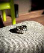 Dubbele Buddha to Buddha ring maat 18 zilver, 18 tot 19, Ophalen of Verzenden, Zo goed als nieuw, Dame of Heer