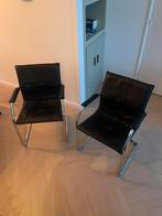2 mooie zwarte stoelen, Gebruikt, Twee, Zwart, Leer