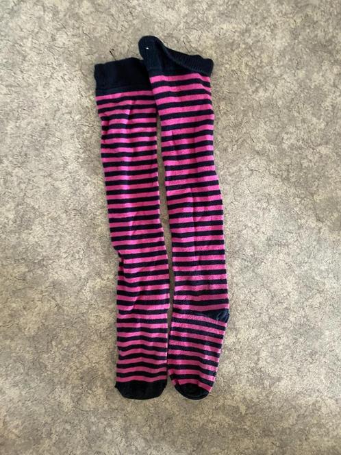 Lange Strepen gestreepte sokken kniekousen zwart roze, Kleding | Dames, Sokken en Kousen, Zo goed als nieuw, Sokken en Kniesokken