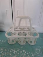 Witte flessenhouder voor 6 flessen, Ophalen