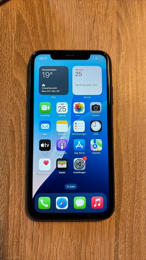 Iphone 11 128gb zwart, Telecommunicatie, Mobiele telefoons | Apple iPhone, Zo goed als nieuw, 128 GB, Zonder abonnement, Zonder simlock