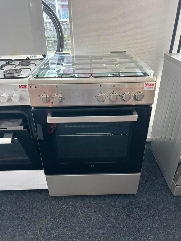 Etna Gasfornuis rvs incl garantie&Bezorgen, Witgoed en Apparatuur, Fornuizen, Zo goed als nieuw, Vrijstaand, Gas, 4 kookzones