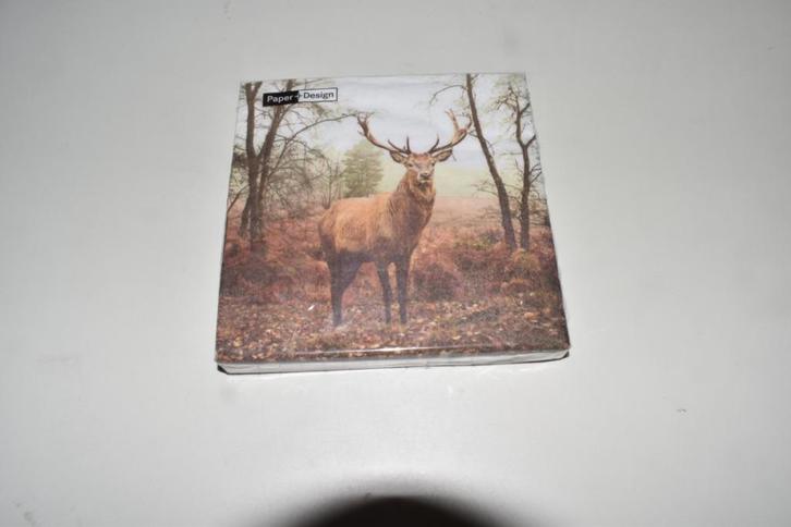 Servetten Hert, Huis en Inrichting, Keuken | Servies, Nieuw, Overige typen, Overige stijlen, Overige materialen, Ophalen of Verzenden