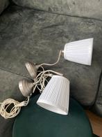 Twee Wandlampen met witte kap ikea, Ophalen of Verzenden, Zo goed als nieuw, Metaal
