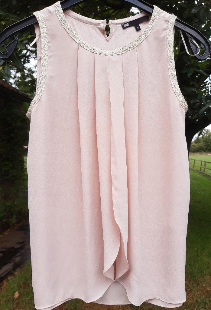 Top (WE fashion) mt S, Kleding | Dames, Tops, Zo goed als nieuw, Maat 36 (S), Roze, Zonder mouw, Ophalen of Verzenden