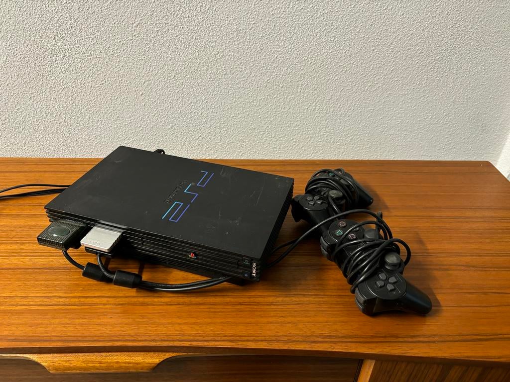 PlayStation 2 + 20 games, Spelcomputers en Games, Spelcomputers | Sony PlayStation 2, Gebruikt, Met 2 controllers, Ophalen of Verzenden