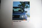 Folder Volkswagen Jetta (08-1986) (101), Ophalen of Verzenden, Nieuw, Volkswagen