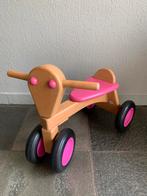 Houten Loopfiets Roze Van Dijk Toys, Kinderen en Baby's, Speelgoed | Buiten | Voertuigen en Loopfietsen, Zo goed als nieuw, Loopfiets