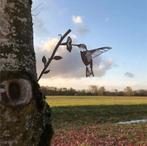 Cortenstaal ijsvogel zwart, Tuin en Terras, Tuinstekers, Nieuw, Ophalen of Verzenden