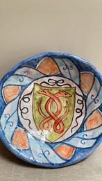 Mooi Terracotta Wandbord/Schaaltje met bijzonder decor, Ophalen of Verzenden, Zo goed als nieuw