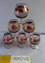 ZES BORREL GLAZEN * BOHEEMS * Mooi Stel *, Verzenden