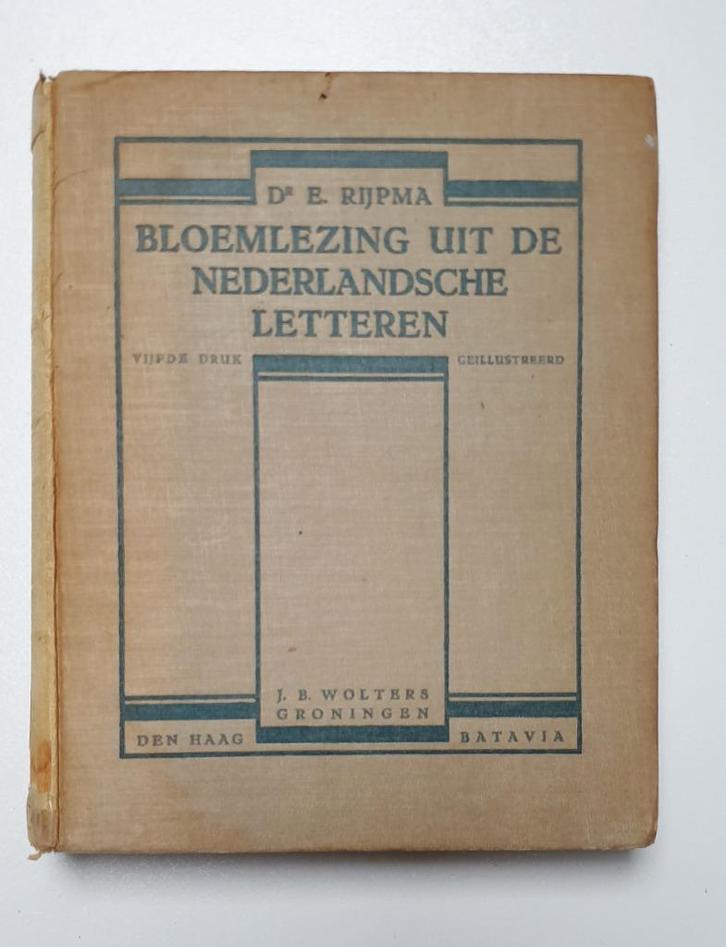 Boek 'Bloemlezing uit de Nederlandsche Letteren', Antiek en Kunst, Antiek | Boeken en Bijbels, Ophalen of Verzenden
