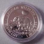1 Oz Silver Olifant / Elephant 2011 munt - Somalië, Ophalen of Verzenden, Zilver